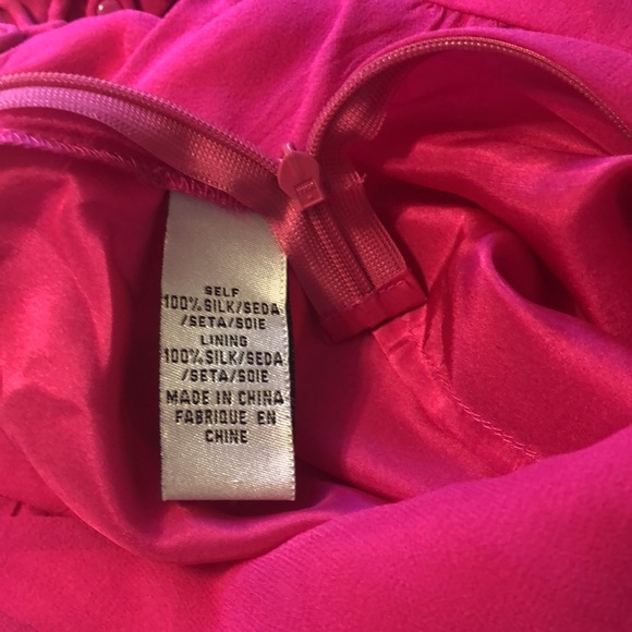 Tibi hot pink fuchsia 100% silk halter top size 4 - Picture 7 of 10